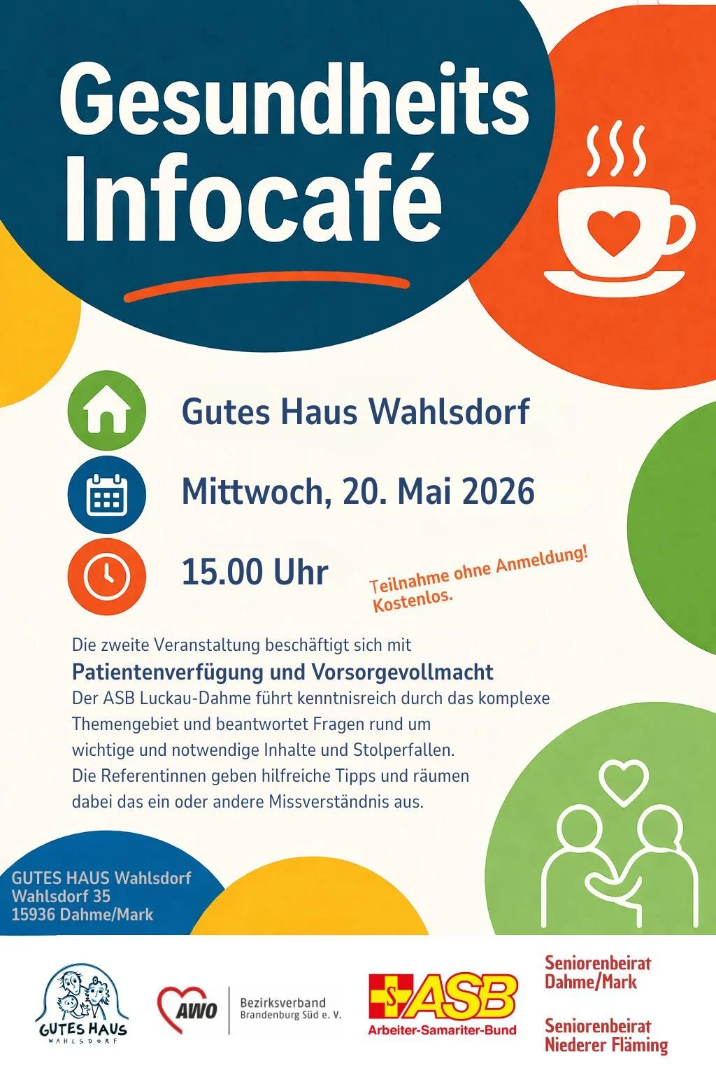 Gesundheitsinfocafé am 20.05.2026