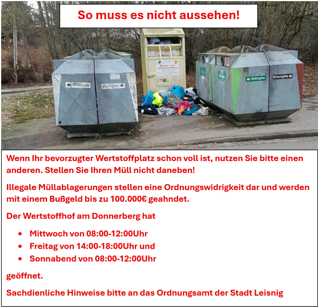 Beitrag illegale Müllablagerungen