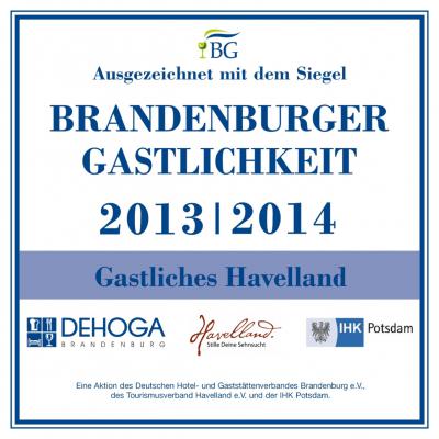 Das Siegel „Brandenburger Gastlichkeit“ wurde gleich doppelt in der Gemeinde Kloster Lehnin vergeben (Bild vergrößern)