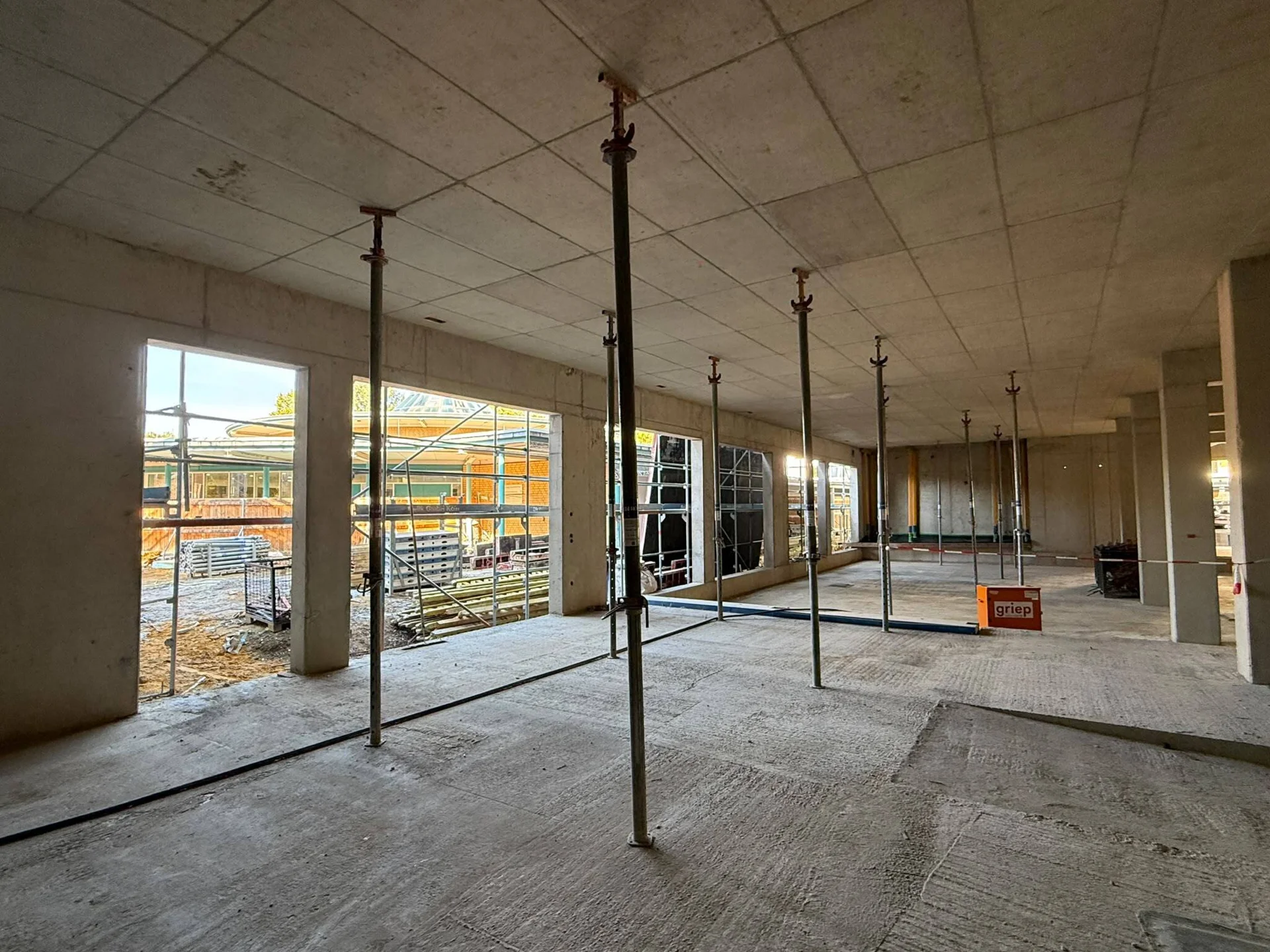 Bodentiefe Fenster in der neuen Mensa