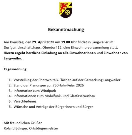 Einwohnerversammlung