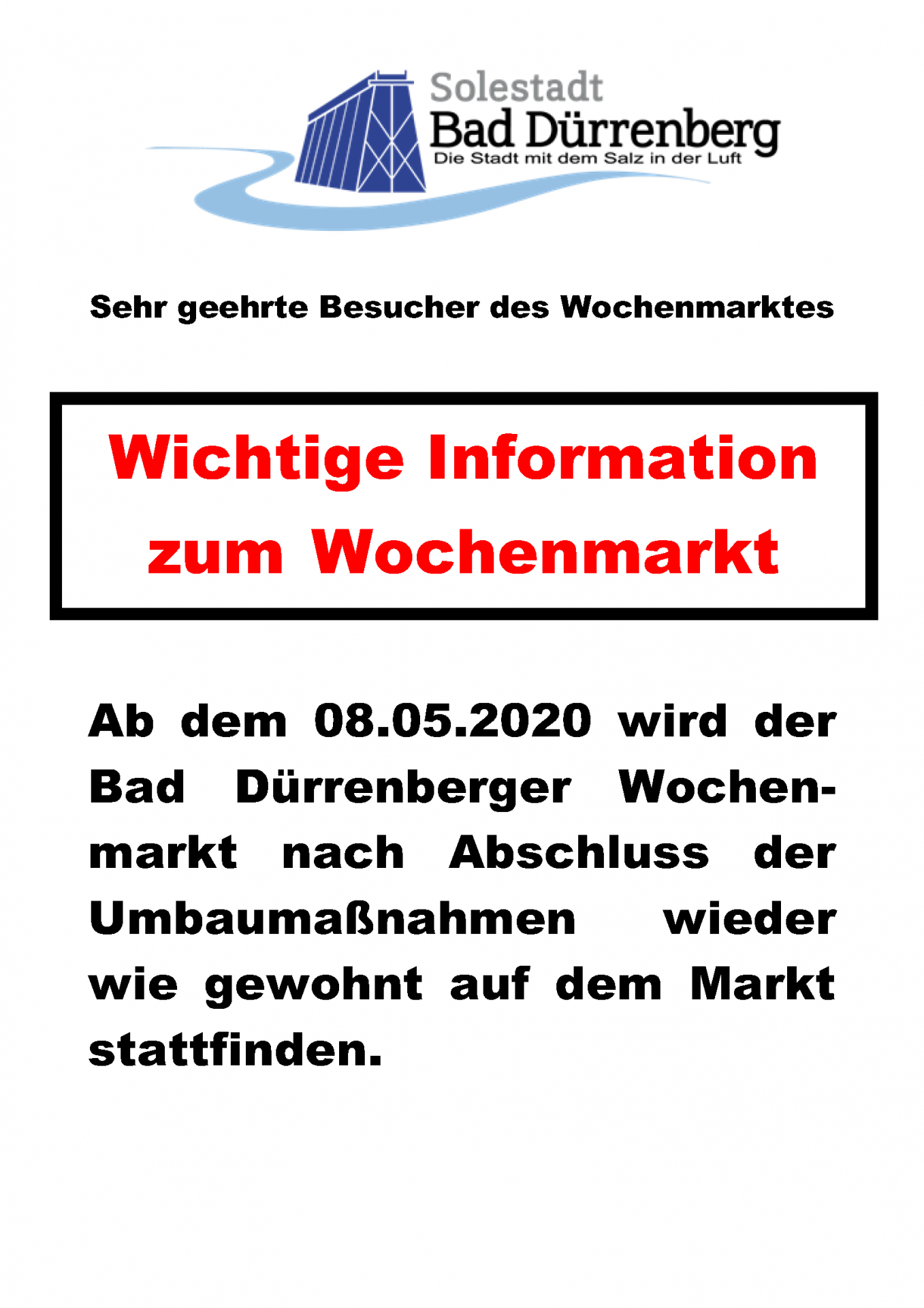 Information Wochenmarkt