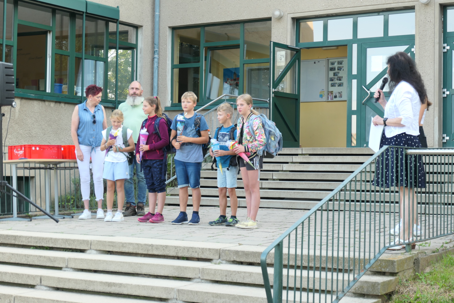 Foto v.l.: Frau Möncher, M. Grenzemann, Herr Siefarth,  E. Chemnitz, N. Eppler, M. Eppler, A. Böhme, Frau Hüls