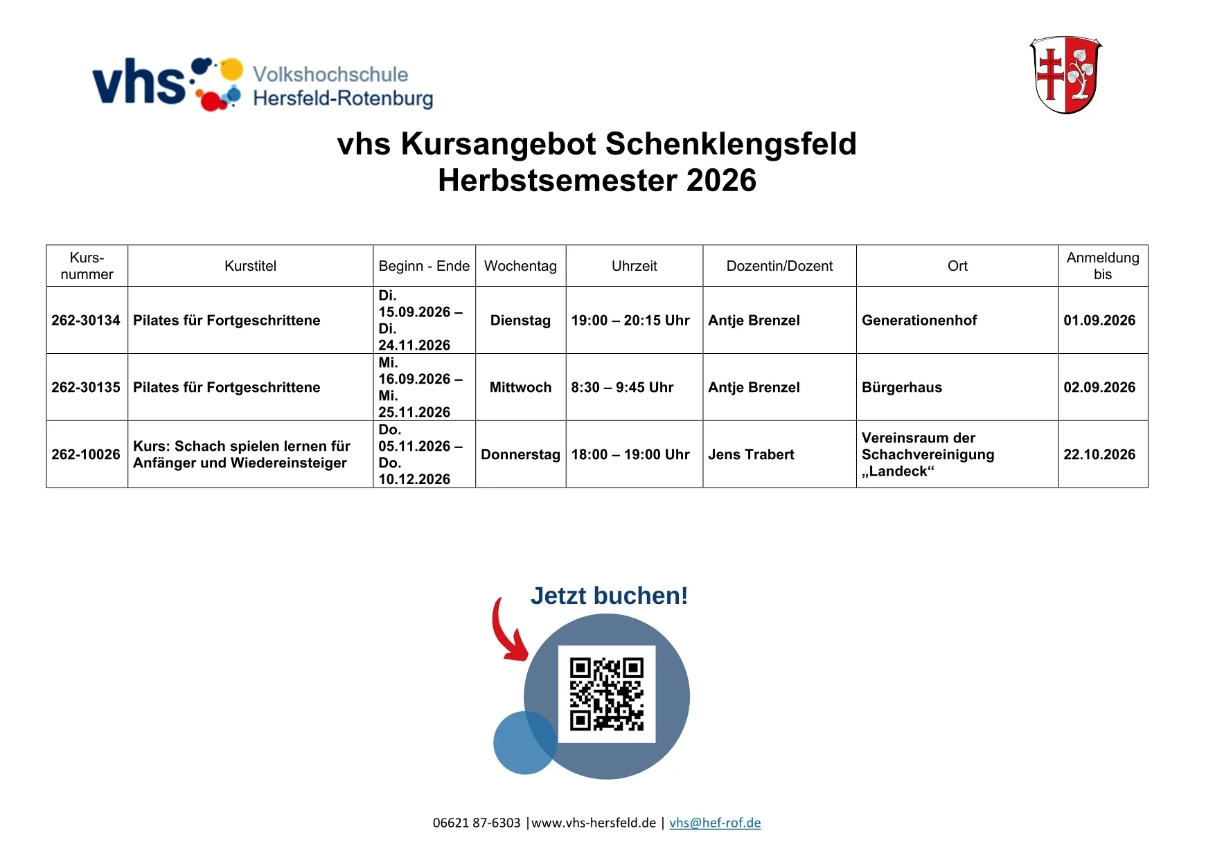 VHS Angebot