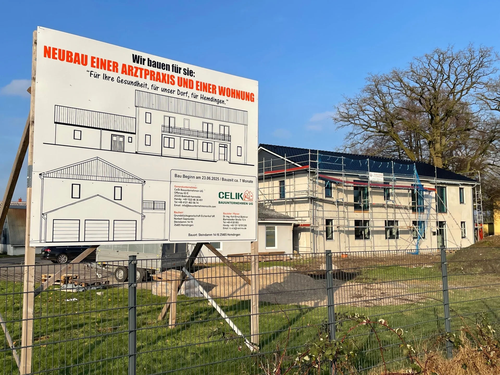 Neubau der Hausarztpraxis in Hemdingen