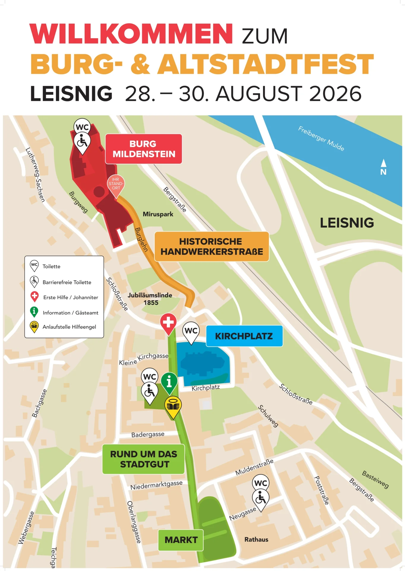 Karte Burg- und Altstadtfest 2026