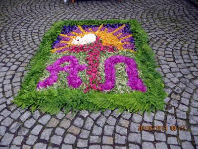 Foto zu Meldung: Blumenteppich bereicherte die Fronleichnamsprozession