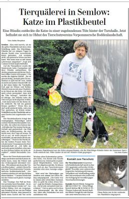 Foto zur Meldung: Die OZ berichtet - trauriger Fund von Katze "Mausi" Foto zur Meldung: Die OZ berichtet - trauriger Fund von Katze "Mausi"