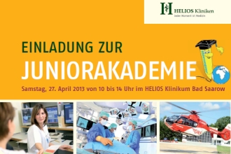 Juniorakademie zu medizinischen Berufen am Samstag, dem 27. April 2013 von 10 bis 14 Uhr im Helios Klinikum Bad Saarow