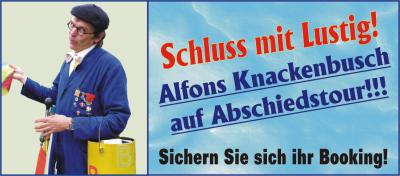 Foto zur Meldung: Alfons Knackenbusch verlässt die großen Bühnen!!!