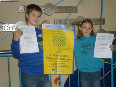 Vorschaubild zur Meldung: SCHULNACHRICHTEN - Unterfränkische Mathematikmeisterschaft 2013