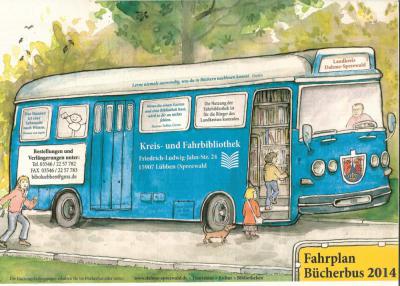 Tourenplan 2014 für die Fahrbibliothek Dahme-Spreewald (Bild vergrößern)