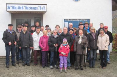 Meldung: 38 Teilnehmer bei der Winterwanderung  des SV „Blau-Weiß“