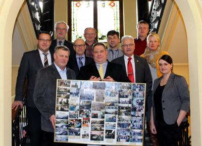 Bürgermeister und kommunale Partner aus Niedersachsen und Sachsen-Anhalt trafen sich im Helmstedt Ratshaus zum Austausch über die geplanten Veranstaltungen zum Jubiläum