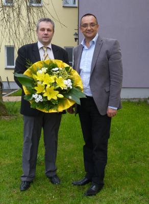 Glückwünsche für Holger Obst, neuer Aufsichtsratsvorsitzender der Wohnungsgesellscharft Hildburghausen mbH