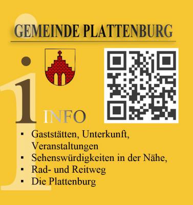Der QR-Code der Gemeinde Plattenburg befindet sich auf allen Infotafeln in der Gemeinde.