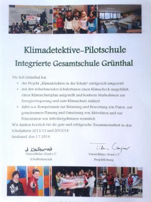 Foto zur Meldung: Zwischenbericht "Zur Umsetzung des schulischen Klimaschutzplanes der IGS Grünthal" veröffentlicht