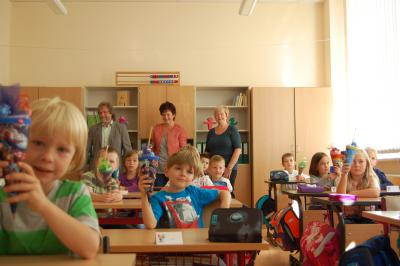 Foto zur Meldung: Aktion: „Schultüte“ - der 1. Schultag in der Carl-Anwandter-Grundschule Calau