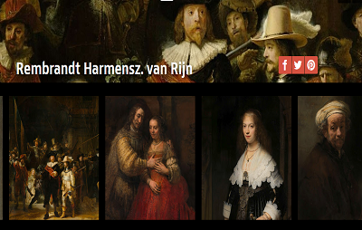 Screenshot www.rijksmuseum.nl