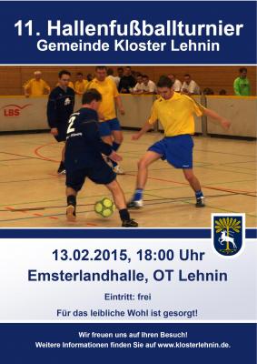 11. Hallenfußballturnier der Gemeinde Kloster Lehnin