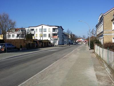 Das neu ausgebaute Stück der Hertzstraße