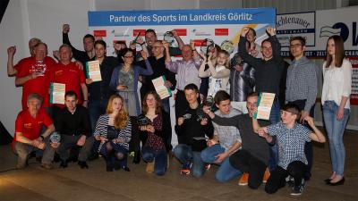 Foto: Sportlerball 2015: Die Ausgezeichneten (Foto: Juri Kowski - CC-BY 3.0) Foto zur Meldung: Sportler des Jahres: Der grandiose Auftakt beim Sportlerball in Zittau