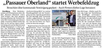 PNP-Bericht vom 13.03.2015; Passauer Oberland startet Werbefeldzug