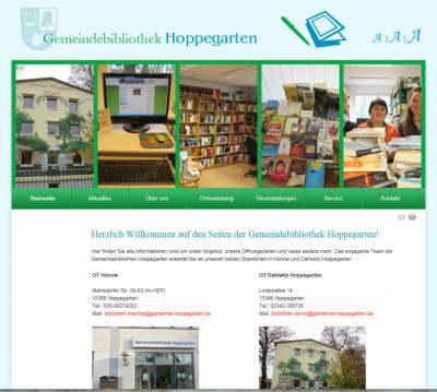 Startseite der Bibliothekshomepage