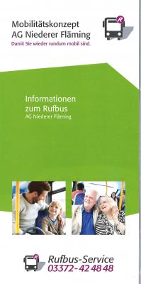 Informationen zum Rufbus der AG Niederer Fläming (Bild vergrößern)