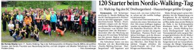 PNP-Bericht vom 28.05.2015; 120 Starter beim Nordic-Walking-Tag