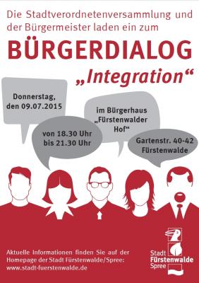 Einladung zum 1. Bürgerdialog INTEGRATION