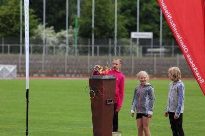 Foto: Eröffnung der Leichtathletikwettbewerbe in Zittau (Foto: Juri Kowski) Foto zur Meldung: Kreis- Kinder- und Jugendspiele 2015