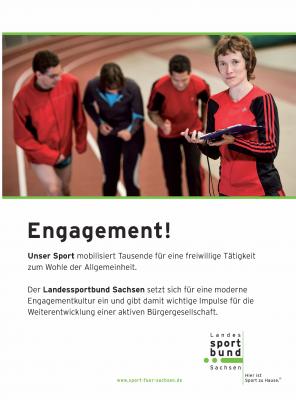 Foto: Plakatmotiv aus der Imagekampagne des Landessportbundes Sachsen Foto zur Meldung: Übungsleiter gesucht!