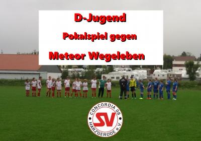 Foto zur Meldung: Spielbericht : D-Jugend Pokalspiel gegen Meteor Wegeleben