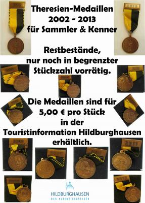 Restbestände Theresien-Medaillen erhältlich