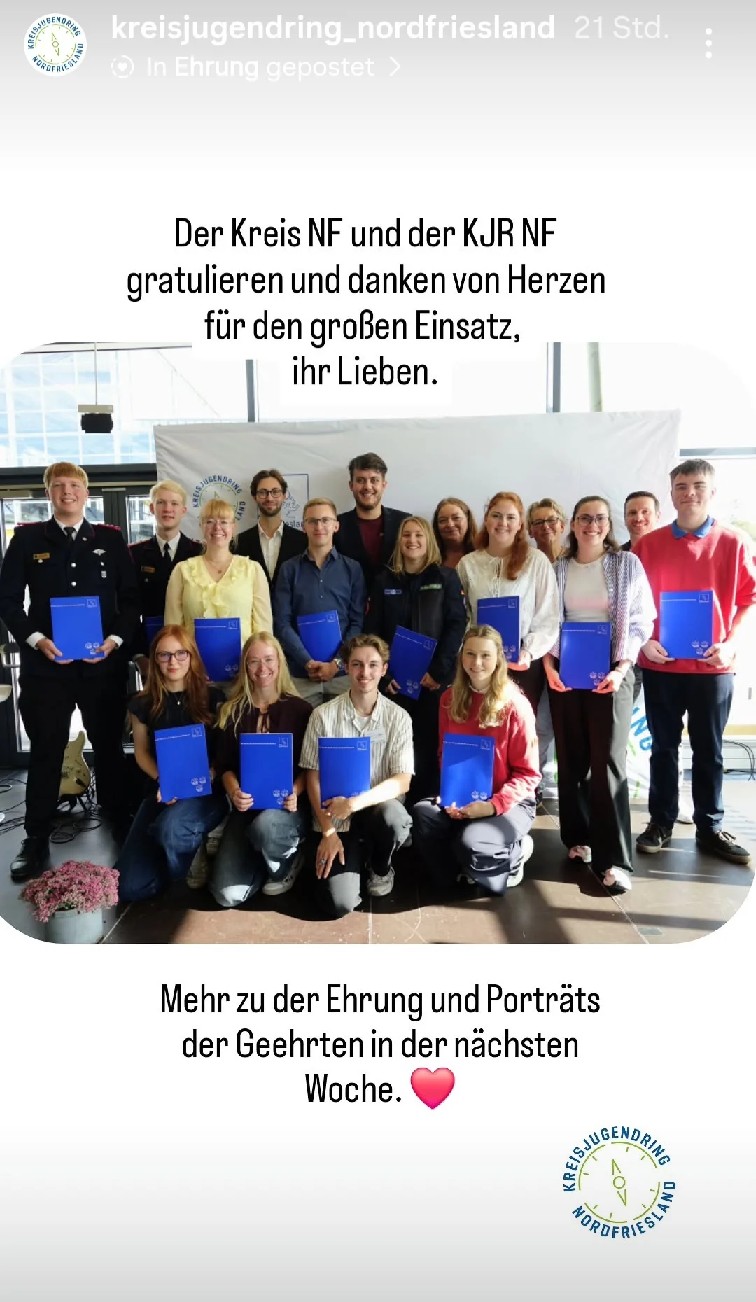 Alle im Kreis NF geehrten Ehrenamtlichen.