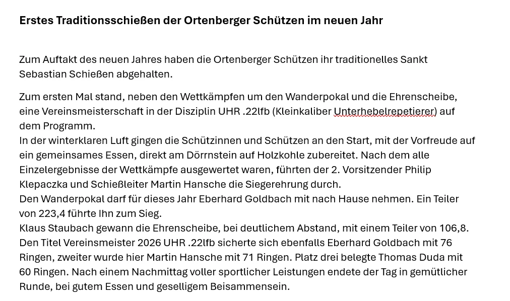 Pressebericht