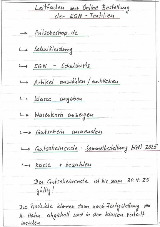 Leitfaden zur Bestellung