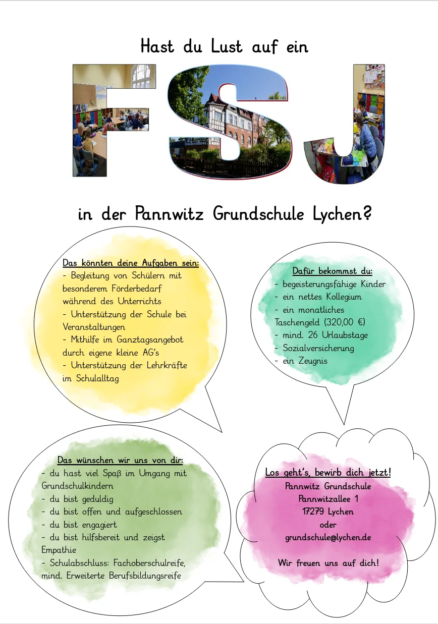 Freiwilliges Soziales Jahr Grundschule Lychen