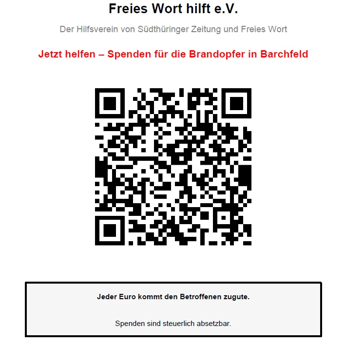 Freies Wort hilft e.V. - Spenden Brand