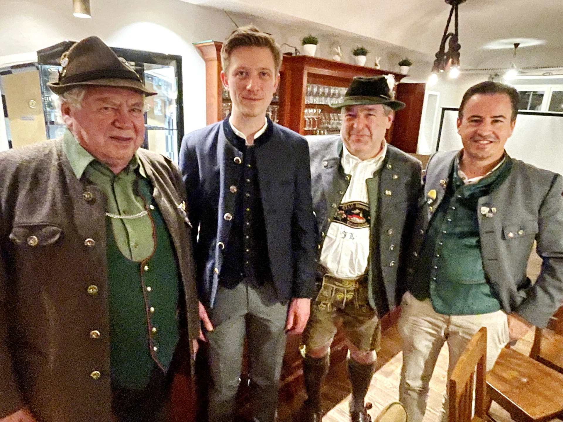 Sepp Hager, Bezirksrat Mathias Eggerl, MdL Sepp Lausch, Gery Richter aus Steiermark v.l.