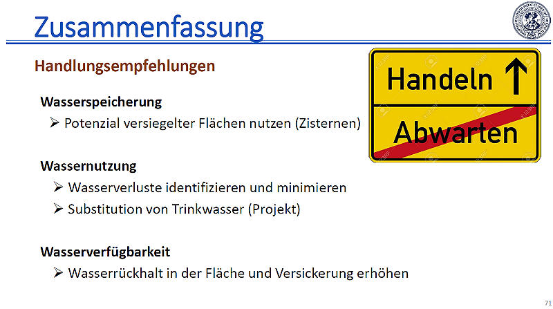 Zusammenfassung - Handlungsempfehlungen