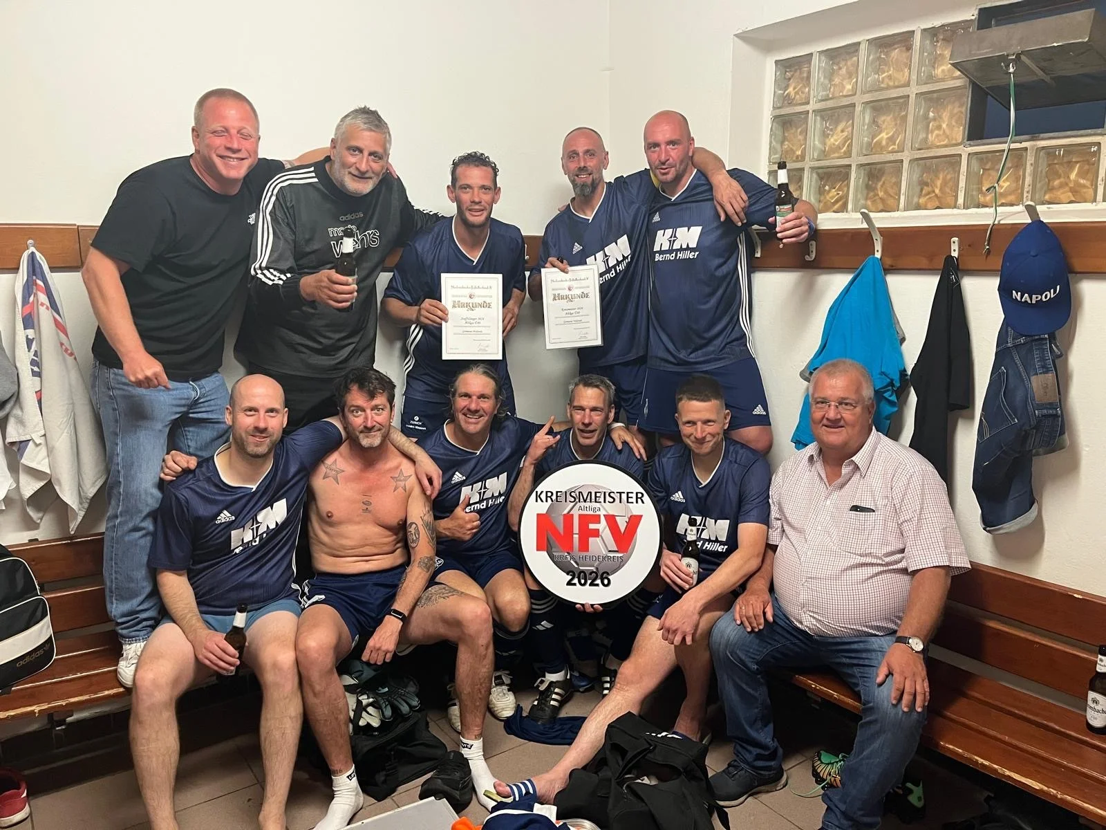 Die Ü40 gewann im Finale um die Kreismeisterschaft mit 4:1