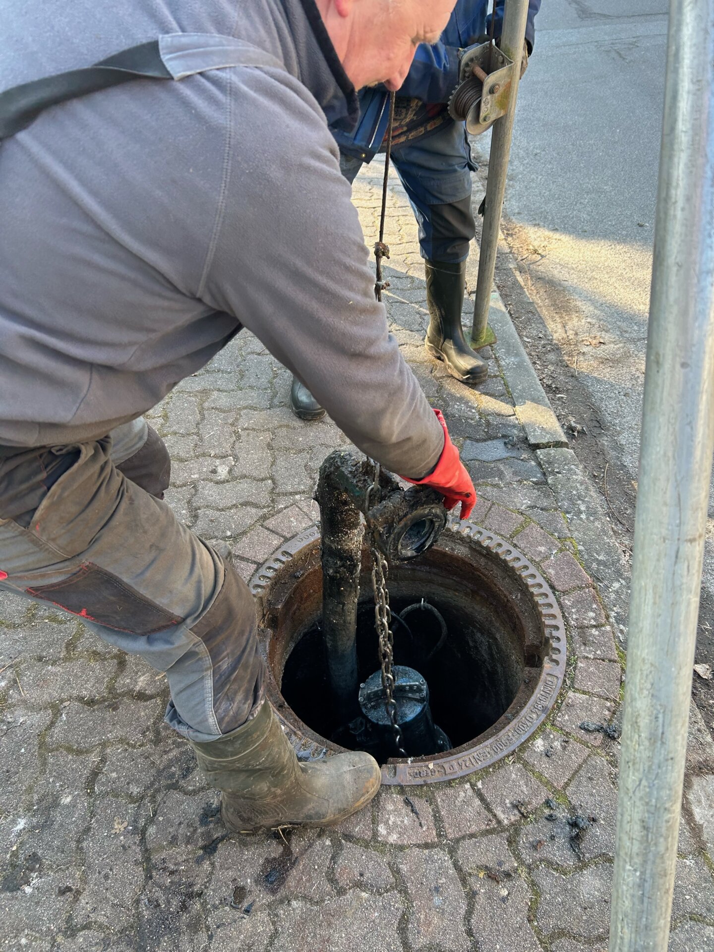 Arbeiten am Abwassersystem