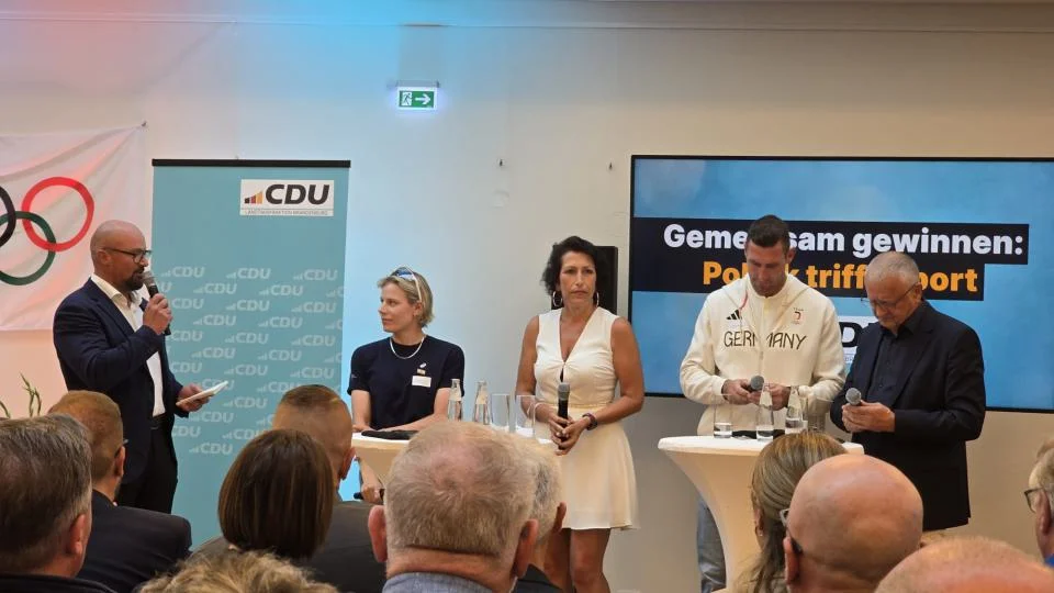 Sportforum im Landtag mit Laura Lindemann und Sebastian Brendel