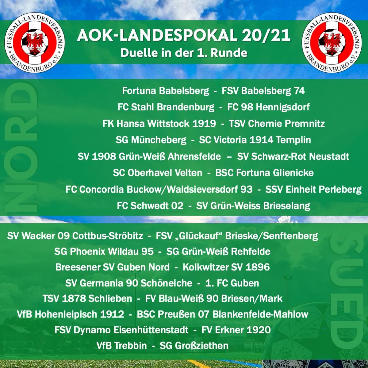 1.Runde AOK Landespokal 2020/21