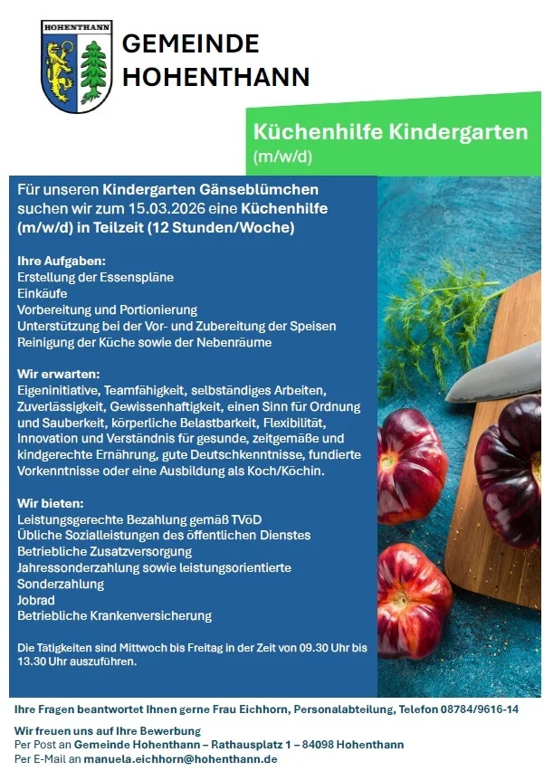Küchenhilfe gesucht