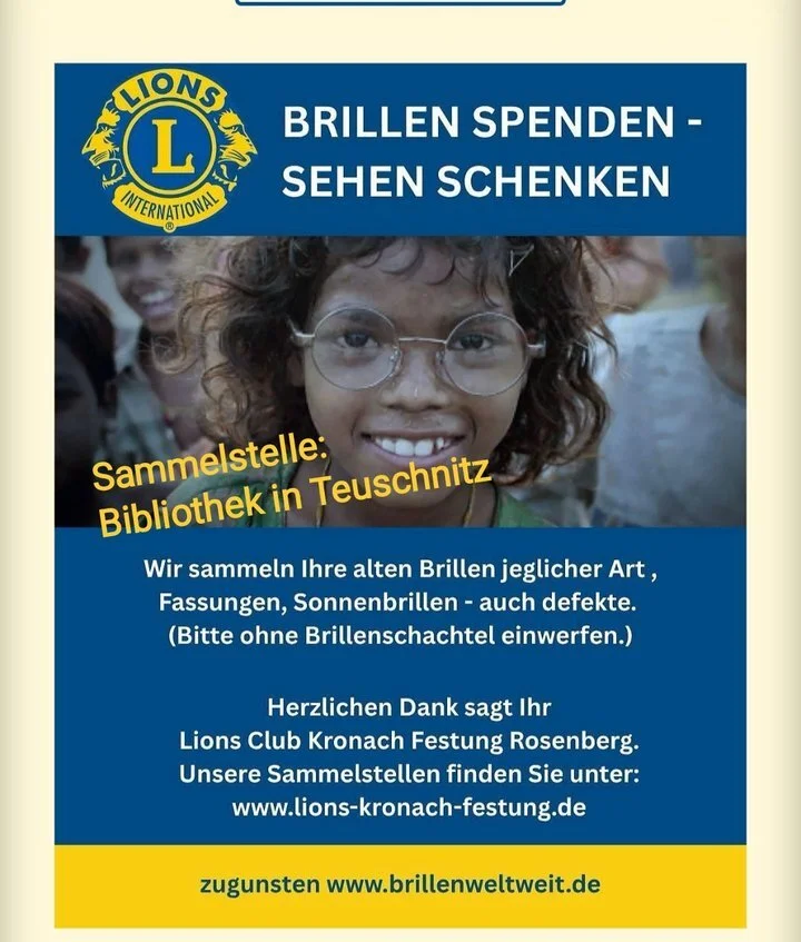 Brillen Spenden Plakat