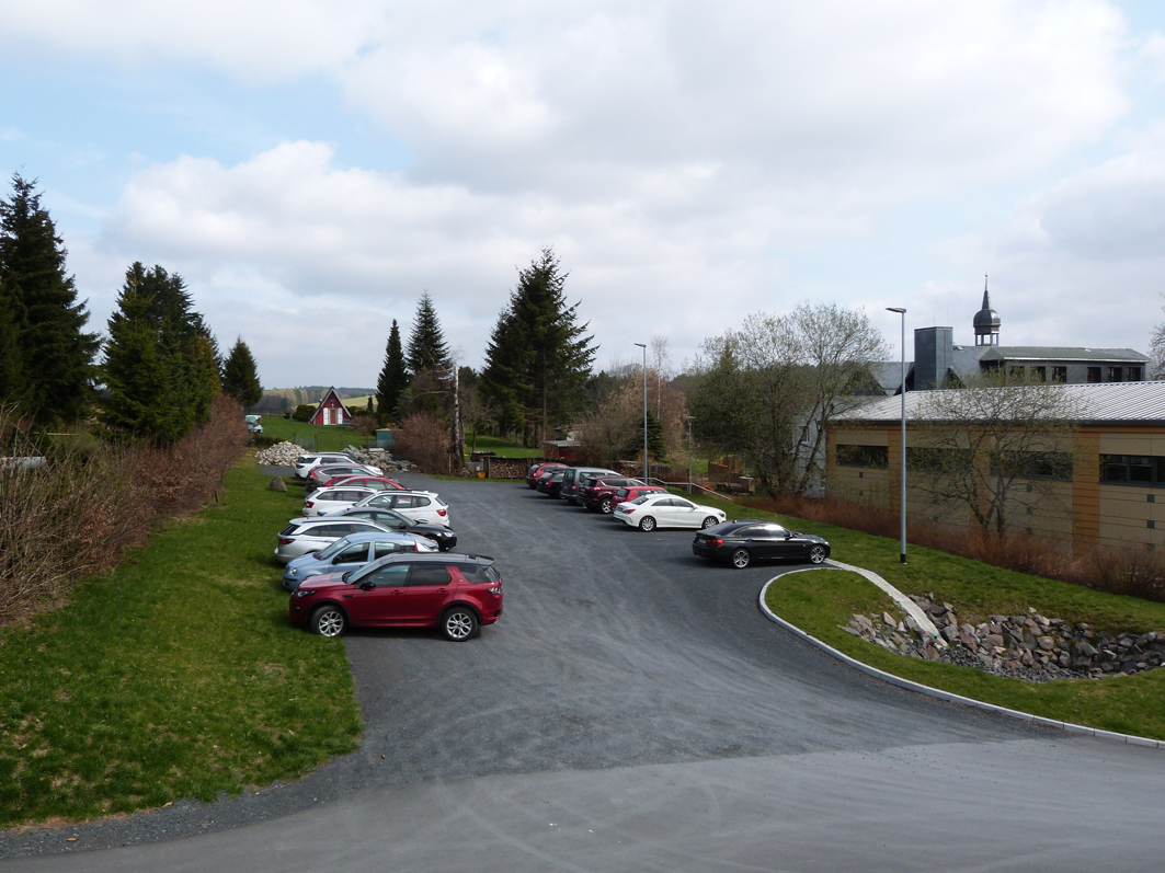 Der Wanderparkplatz in Judenbach