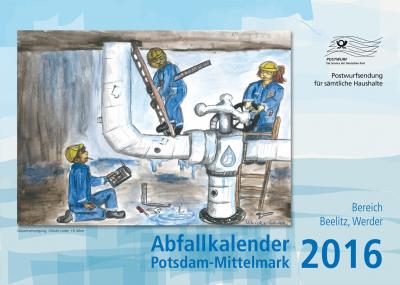 Der Abfallkalender 2016 für den Landkreis Potsdam-Mittelmark im Versand